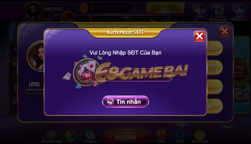 Mức thưởng cao khi đăng Ký 68 game bài