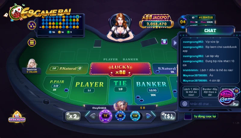 Luật chia bài baccarat 68 game bài