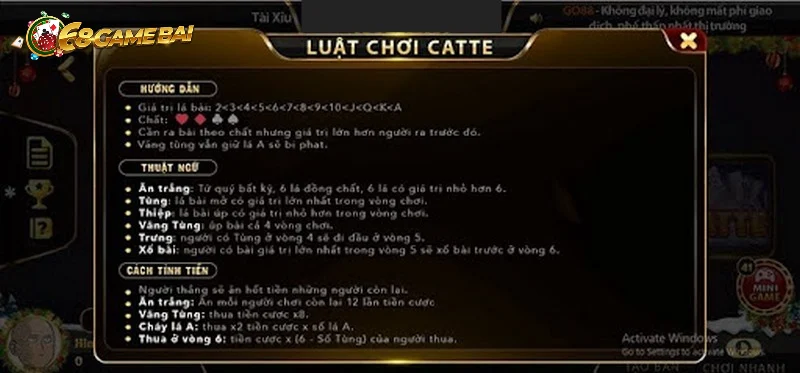 Hướng dẫn cách chơi game bài catte online 68 game bài