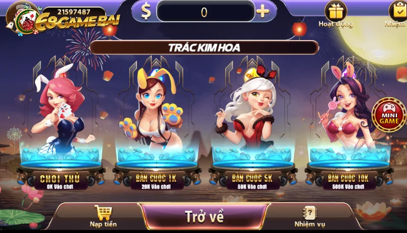 Tổng quan về trò chơi trác kim hoa 68 game bài